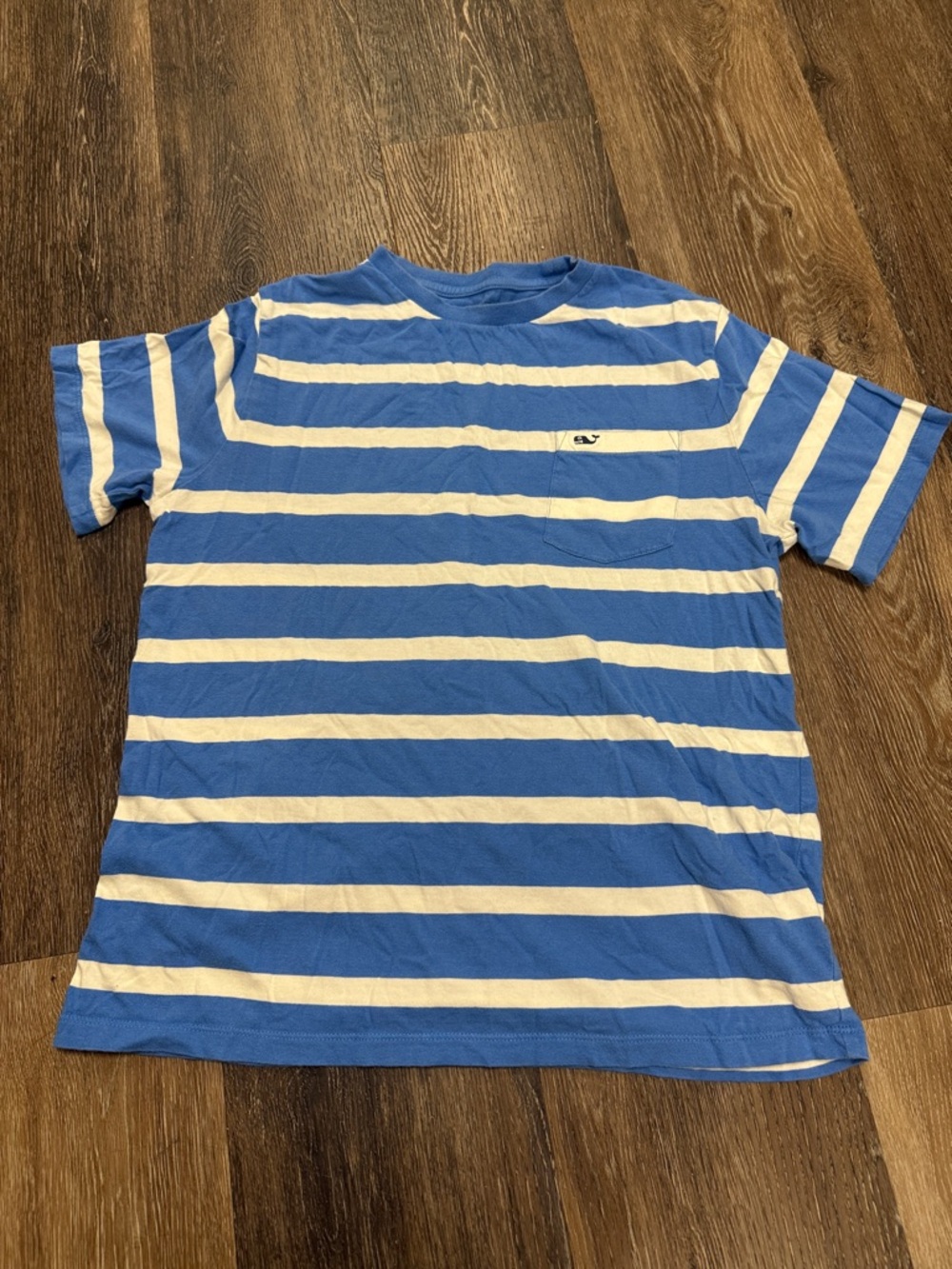 Vineyard Vines Sky Blue and White Striped Tee